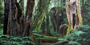 Elephant Painting - forest elephants